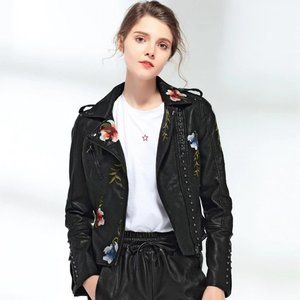 Beautiful Embroiderd Leather Jacket